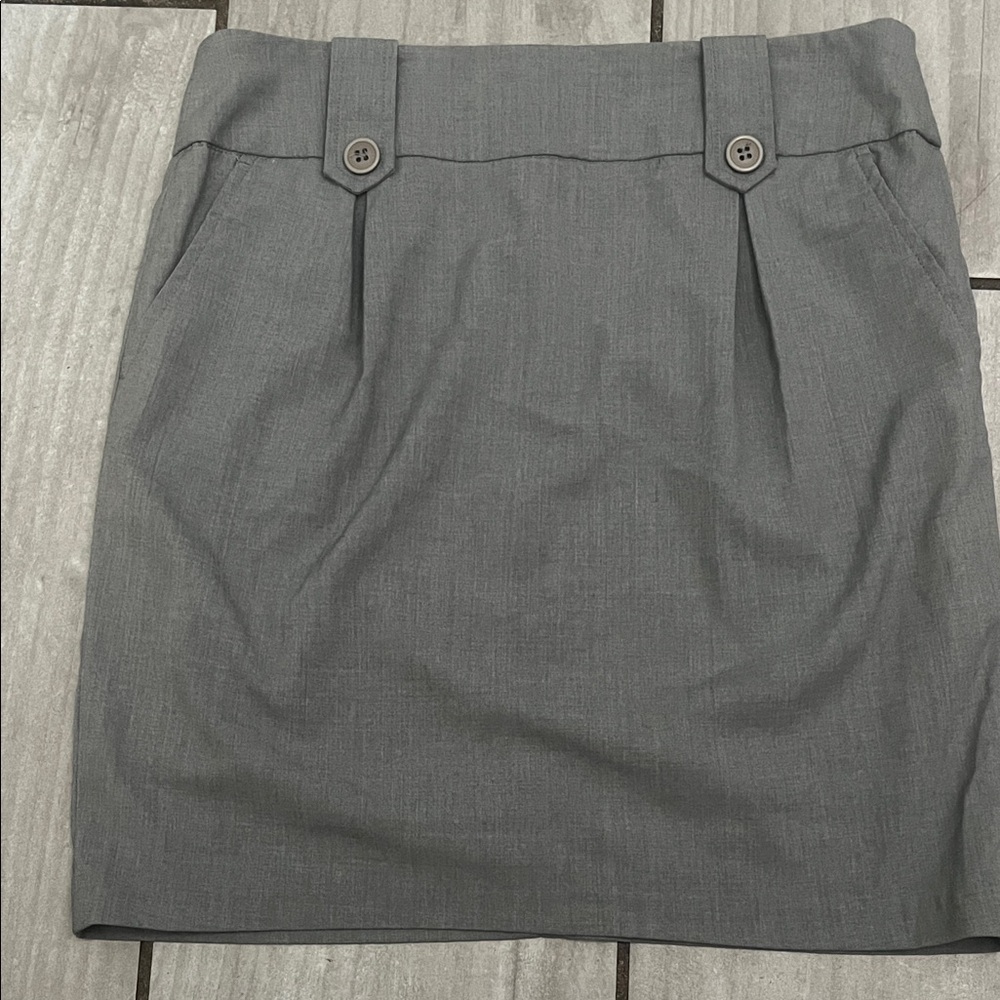 BE COOL Charcoal Buttoned Pencil Skirt